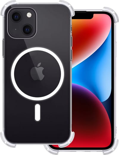 Hoesje Geschikt voor Apple iPhone 14 Plus - Magsafe Compatible - Sterk & Shockproof - Back Cover - Shock Proof Case - Telefoon Hoes Shockproof - Transparant