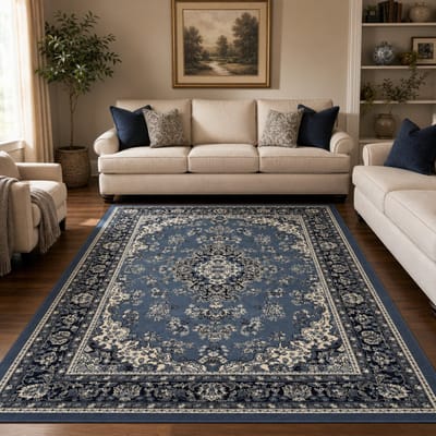 Muratap Nain klassiek vintage oosters vloerkleed medaillon 140x200 cm