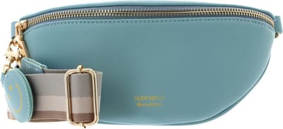 SEIDENFELT MANUFAKTUR Schoudertas Heby Beltbag Dusty Aqua / Gold Lichtblauw