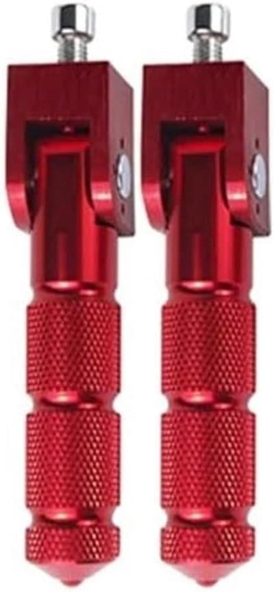 Motorfiets Pedalen - Voetsteunen Scooter - Veilige Rit - Antislip Grip - 12.5 cm Lengte - Rood