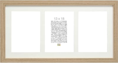 Deknudt Frames fotolijst S66KB3 - naturel - 3 verticale foto's 13x18 cm