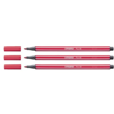 STABILO Pen 68 - Premium Viltstift - Donker Rood - per stuk