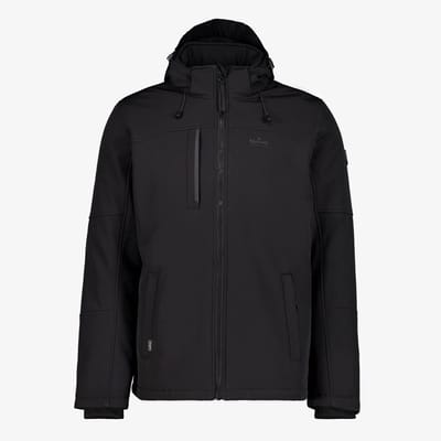 Kjelvik gewatteerde heren softshell jas zwart - Maat 3XL