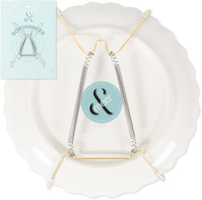 Goudkleurige Bordenhanger Mini 12–16 cm – Metalen Bordhanger voor Bord, Kom en Tegel Ophangen