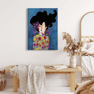 Canvas print DD123180 LosingMemories A.S. Création 0,5 x 0,7 m Blauw Kantoor Hal/Gang Keuken Slaapkamer Woonkamer
