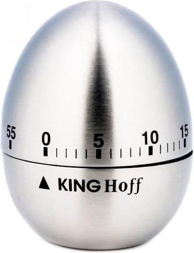 Kinghoff KH-3131 - Mechanische Keukentimer - Roestvrij Staal - 60 Minuten