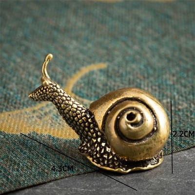 Massief Koperen Slak Ornamenten Messing Simulatie Dierbeeldjes Thee Huisdier Miniaturen Thuisgebruik Decoraties Feng Shui Cadeau Idee