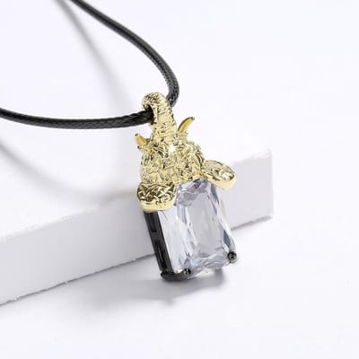 Hangers in Kruisvorm Gesneden met Zwart Goud Tweekleurige Sieraden Elegante Truiketting Damesketting Please consult customer service. white