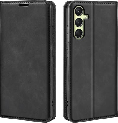 MobyDefend Hoesje - Geschikt voor Samsung Galaxy A16 - Luxe Wallet Bookcase (Magnetische Sluiting) - Zwart