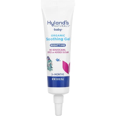 Hyland's Naturals, Gel apaisant biologique pour bébé, Nuit, 2 mois et plus, Cerise biologique, 15 g (15g) white