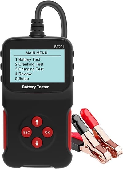 Accutester - Batterij Tester - Auto Onderhoud - Directe Resultaten - 300g Gewicht - Zwart