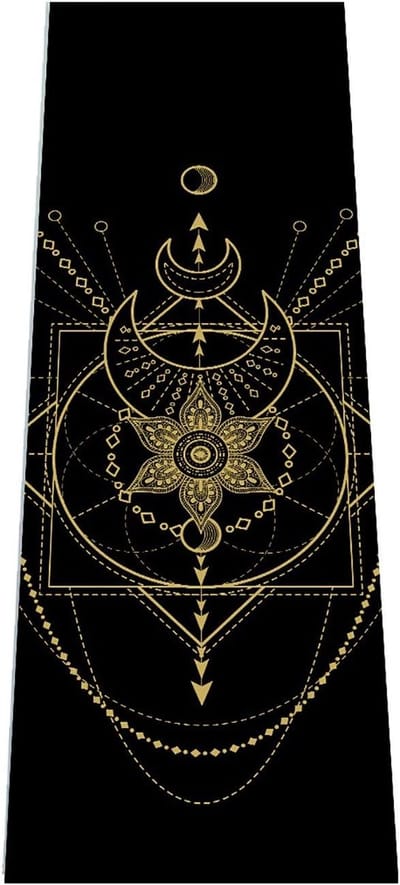 Extra dikke yogamat met print voor yoga, pilates en fitness - Antislip, huidvriendelijk en duurzaam - 183 x 61 x 6 mm