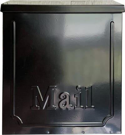 Postvak Muur - Brievenbus Buiten - Post Veilig Ontvangen - Gegalvaniseerd Metaal - 21.7 x 9.5 x 25.3cm - Zwart