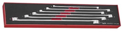 Ringsleutelset extra lang Foamx4 tray 8- 24mm 6 delig Teng Tools TEXFLS06