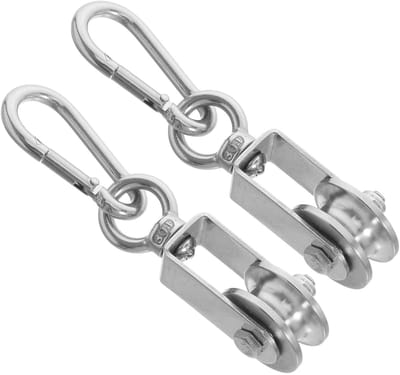 Hijskatrol Staalkabeltrol - Lierkatrol Dubbele Groef - Zware Lasten Verplaatsen - Dubbellager Ontwerp - 8.7 x 3.4 x 3 cm