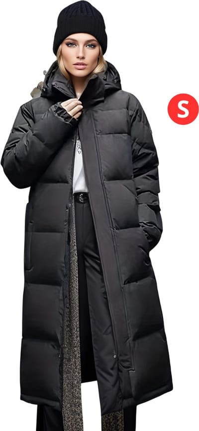 Livano Winterjas - Parka Dames Winterjas - Winter - Volwassen - Zwart - Maat S