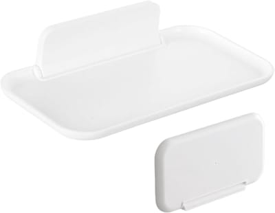 Plank Zonder Boren - Opvouwbare Plank Wandrek - Ruimte Besparen - Versterkt Draagframe - 23 x 12 x 4.6 cm