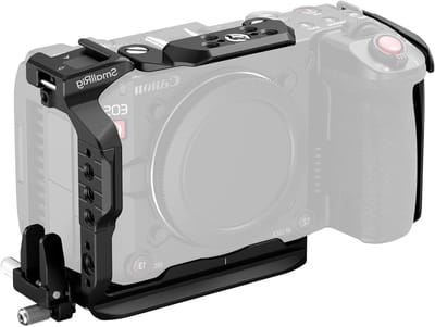 Cage voor Canon C50 Camera met HDMI Kabelklem, Modulaire Ontwerp Camera Rig, Inclusief Koude Schoen en QD Aansluiting, Arca Compatibele Plaat en Afneembare NATO Rail