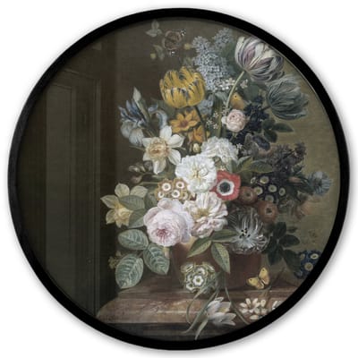 Poster in lijst Rond - Fotolijst 40x40 cm - Posters - Bloemen - Eelke Jelles Eelkema - Oude meesters - Ronde posterlijst zwart - Decoratie - Wanddecoratie woonkamer - Muurdecoratie slaapkamer