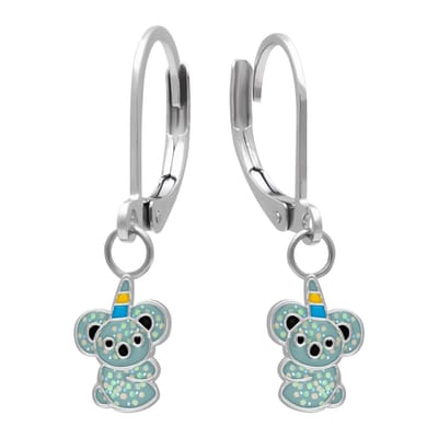 WeLoveSilver oorhangers kind - koala eenhoorn - chirurgisch staal