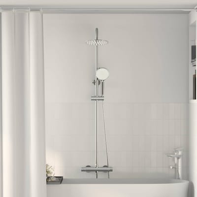 vidaXL - Thermostatische - Douche - Systeem - Set - Chroom - Roestvrij - staal - 201