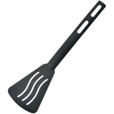 Keukengerei Set Serveren Koken Keuken Bestek Lepels Siliconen Kit Spatel Serviesgoed Draagbaar Kamperen Plastic Gesleufd Bestek black