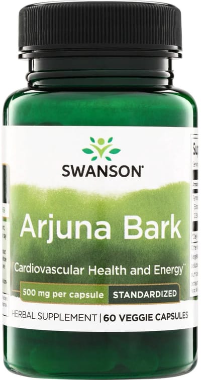 Swanson – Arjuna – Supplement – 500 mg – 60 Veggiecaps – Gestandaardiseerd Extract