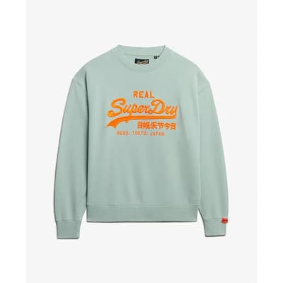 Superdry - Vintage Logo Neon sweatshirt met losse pasvorm - Dames - Truien