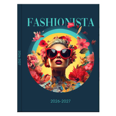 SOHO Agenda - A5 Formaat - 21x14,5cm - Jaar 26/27 - 12 maanden - Augustus t/m Juli - 1 week op 2 pagina's - Harde kaft - Met leeslint - Fashionista