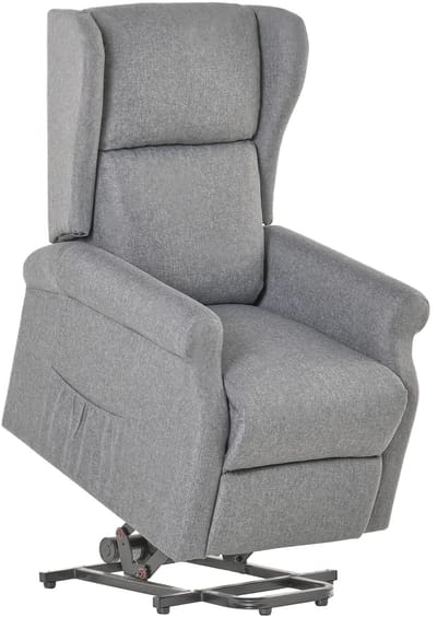 Sta op stoel elektrisch - Relaxfauteuil - Zetel - Stof - 1 persoons - Met armleuning - Zeer comfortabel - Elektrisch - Grijs