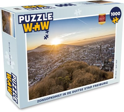 Puzzel Zonsopkomst in de Duitse stad Freiburg - Legpuzzel - Puzzel 1000 stukjes volwassenen