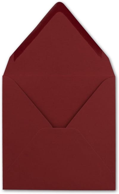25 Donkerrode Vierkante Enveloppen (15.5x15.5 cm) voor Kaarten en Uitnodigingen