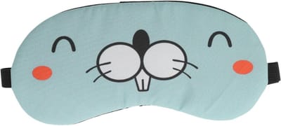 Zachte ademende slaapmaskers voor comfortabele nachtrust, cartoon design, grijs-blauw, ideaal voor reizen