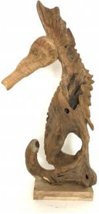 Seahorse teak abstract