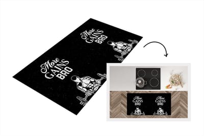 Keukenloper - Loper keuken - More gains bro - Spreuken - Quotes - 120x60 cm - Keukenloper vinyl