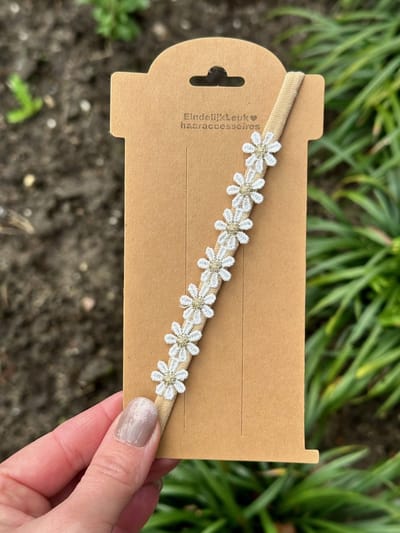 Elastisch haarbandje – New born haarbandje - Haarband - Meisjes haarband – Baby haarbandjes - Haaraccessoires - Haaraccessoires voor meisjes - Handmade - Kraamcadeau - Bruiloft - Kraamcadeautje - Cadeautje