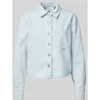 Regular fit jeansblouse met borstzak, model 'Winnie'