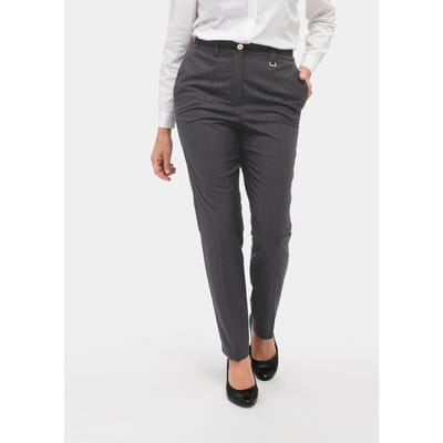 Comfortabele broek LOUISA COMFORT+ met gestreken vouw - antraciet - Gr. 44 van Goldner Fashion