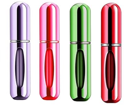 Mini Parfum Flesje - Spuitfles - Reisflesjes Handbagage - Leeg - Navulbaar - Makkelijk te Vullen - met een Transparant Venster - 5ml - 4 Stuks