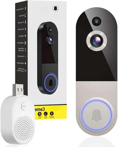 Slimme Videodeurbel - Wifi Camera - Huisbeveiliging - Dubbele Detectie - 1080p Resolutie - Zwart