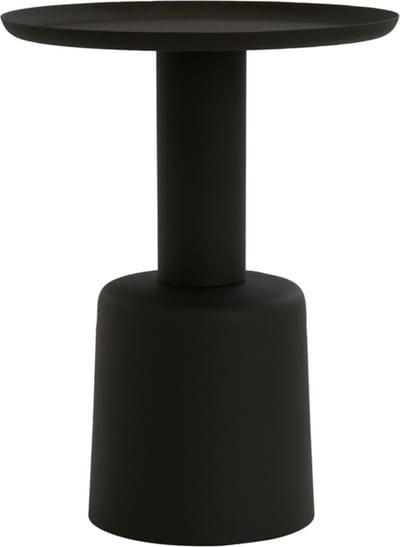 Light & Living Bijzettafel Milaki - Zwart - Ø39cm - Modern