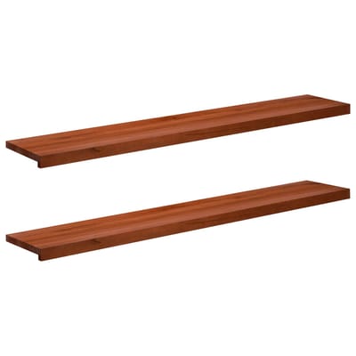 vidaXL - Raamprofielen - 2 - st - Bruin - 140 - x - 25 - x - 2 - cm - Massief - beukenhout