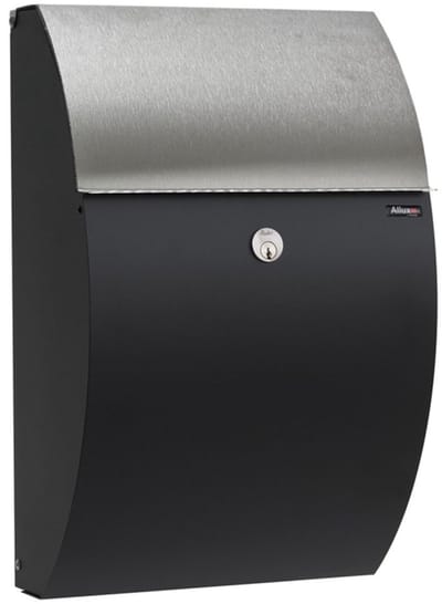 Allux Brievenbus 7000 zwart/rvs klep
