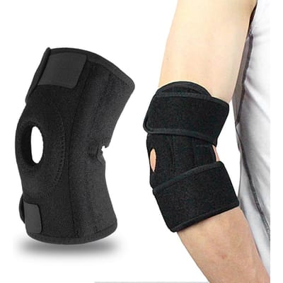 1 Pièce Coussinet de Support de Coude Réglable Attelle Protectrice pour Basketball Tennis Exercice Fitness