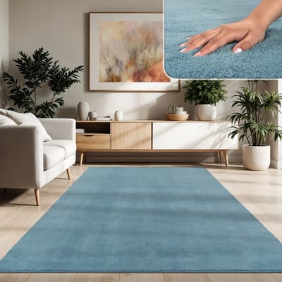 Paco Home Moderne woonkamer tapijt kortpolig wasbaar zacht uni effect bont antislip 200x280 cm