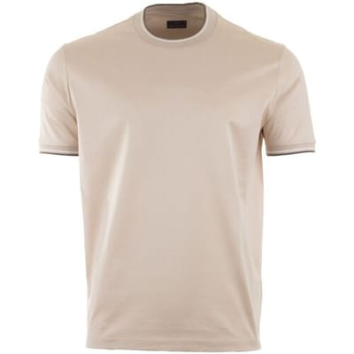 Paul & Shark T-Shirt Shark Tag Double Mercerised Jersey Cotton Beige / male