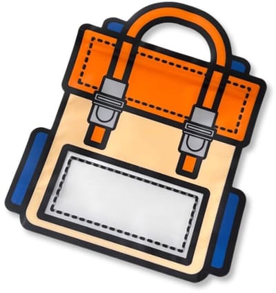 Ainy Schattige Uitdeelzakjes Oranje Schooltas 10 stuks - 18x21cm kleine semi transparent cadeauzakjes - hersluitbare zakjes met ziplock geschikt als traktatie, uitdeelcadeautjes en snoepzakje cadeauverpakkingen bij kinderfeestje