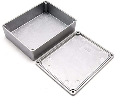 Allecto - Waterdichte elektrische behuizing - Gegoten aluminium - Ideaal voor buitengebruik - Zilver - Complete aansluitdoos - Geschikt voor divers...