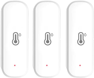 2 Stuks WiFi Temperatuur en Vochtigheidssensor - Slimme Thermometer Hygrometer met App Meldingen