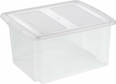 Sunware opslagbox 32 liter transparant 45 x 36 x 24 cm met afsluitbare deksel